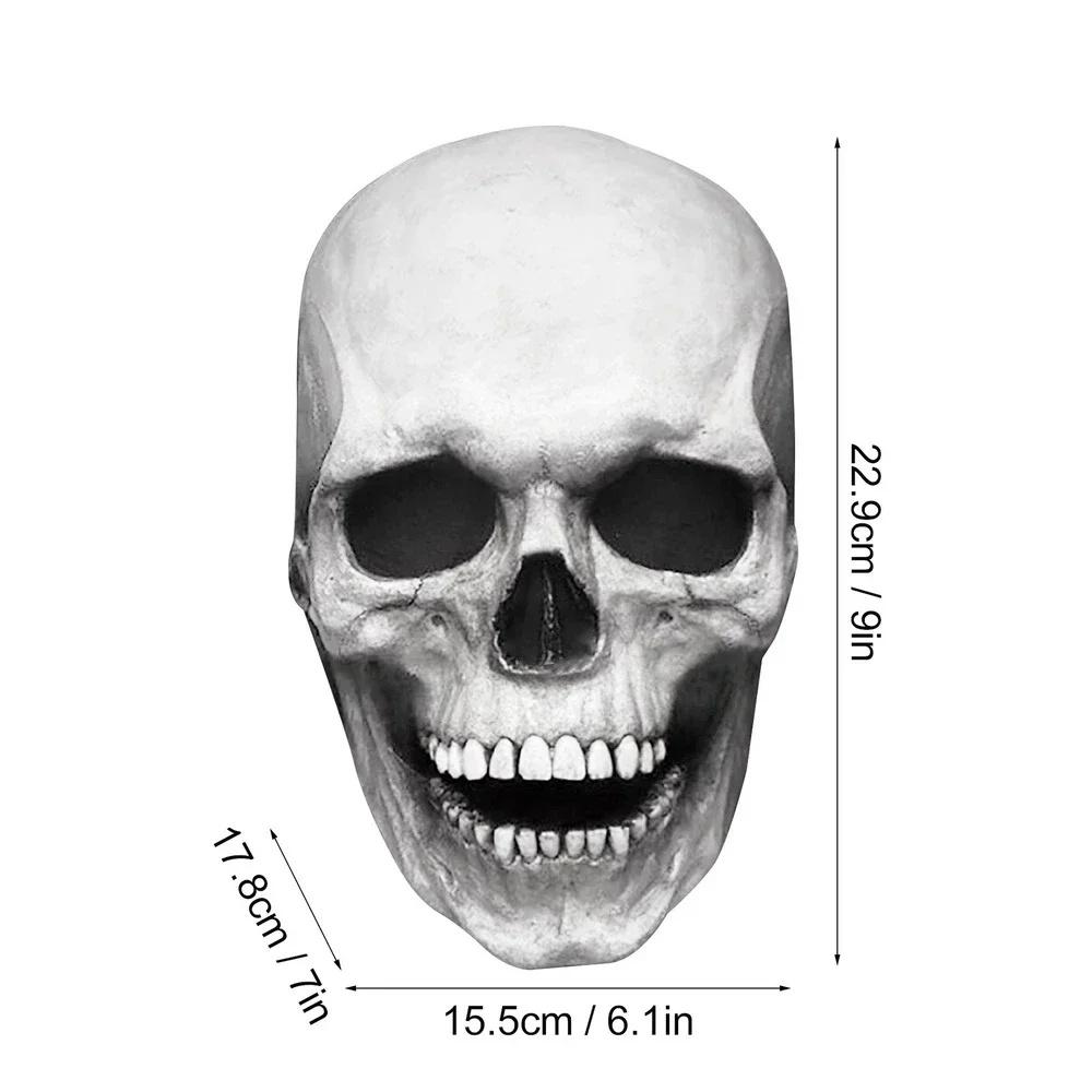 Full Head Skull Mask Carnival Adults Realistc Anonymous Halloween Moveable Mouth Jaw Anime Horror Helmet Skeleton Headgear Masks