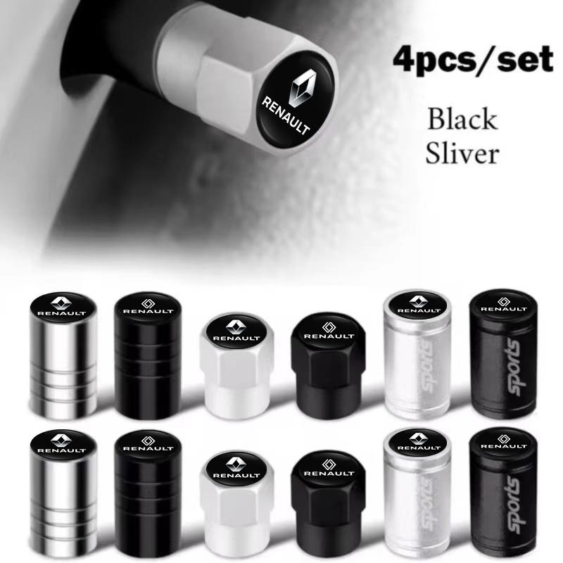 4pcs Car Tire Valve Stems Cap Aluminum Tyre Wheel Stem Air Valve Cover Airdust For Renault Clio Laguna 2 Megane 2 3 Duster Logan Y777