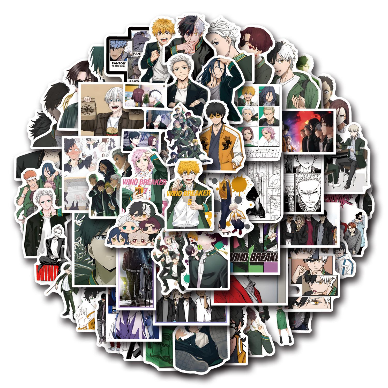 

55 штук наклеек-дудлов для ветровки, декоративные наклейки для самоката, стакана для воды, шлема, водонепроницаемые наклейки