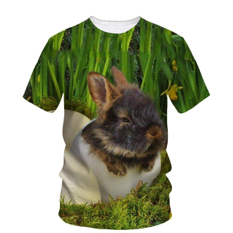 Trend Králík Easter Egg Velikonoční bonus Unisex tričko Letní móda Zábava Harajuku Ležérní Originalita Trička s krátkým rukávem s potiskem