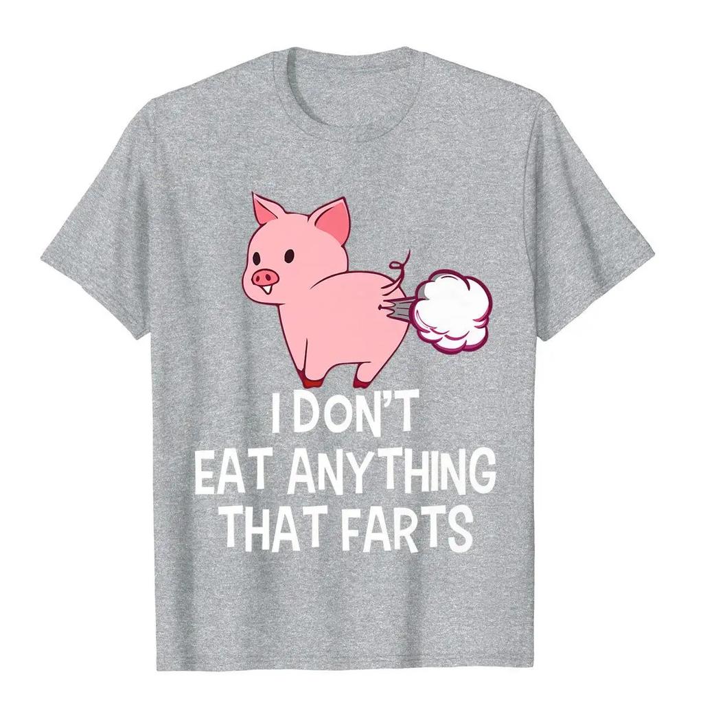 Vegan I Don't Eat Anything That Farts Funny Pro Vegan Premium T-Shirt Group Cotton Men Tops Tees Summer Funny T Shirt