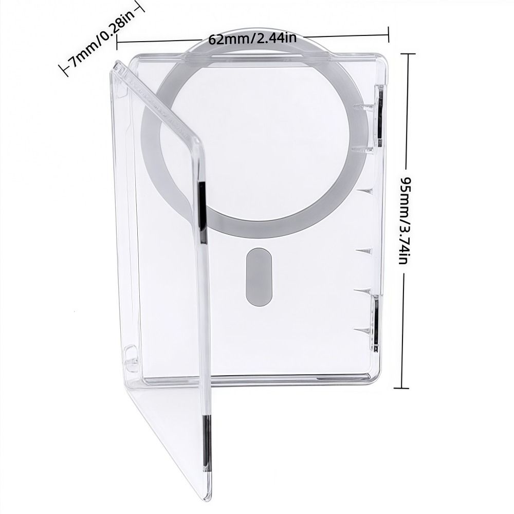 Transparent For MagSafe Card Sleeve Shockproof Wallet Phone Case  For Magnetic Phone