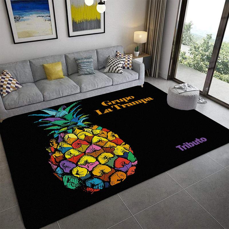 P-Pineapple Printed Carpet Fashion Yoga Mat Non-Slip Carpet Bedroom Decoration Outdoor Carpet Bedroom Birthday Gift