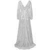 Independent Site Amazon Hot-Selling Women's Clothing European and American Style Mini Dress, Shiny Mesh Long Sexy Nightclub Dress for Women