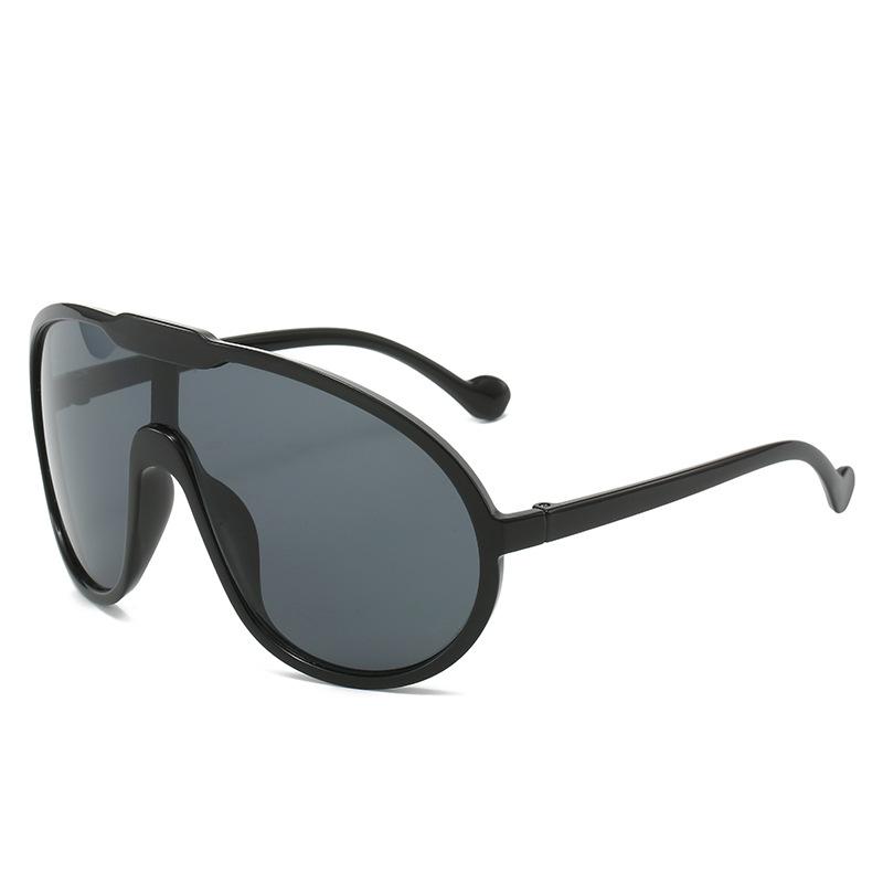 Fashion Vintage One Piece Sunglasses For Women Men Yellow Oversized Sun Glasses Female Shades UV400 Eyeglasses