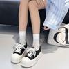 Thick-soled summer new comfortable and lightweight gauze breathable thin casual muffin board shoes