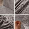 1/2/4/6PCS Elastic Chair Cover Luxury Jacquard Chair Seat Slipcover For Kitchen Wedding Banquet Washable Removable Protector