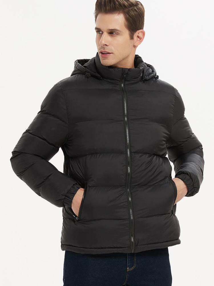 Cotton Clothing Men's Winter Thickened Warm Bread Clothing Cotton Jacket Cotton Jacket Men's Removable Hooded Jacket Comfortable Personalized Clothes