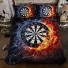 Dart Board Duvet Cover Set,Dartboard Bedding Sets 2/3pcs Skin-friendly Lightning And Flame Comforter Cover Set Full Queen Size