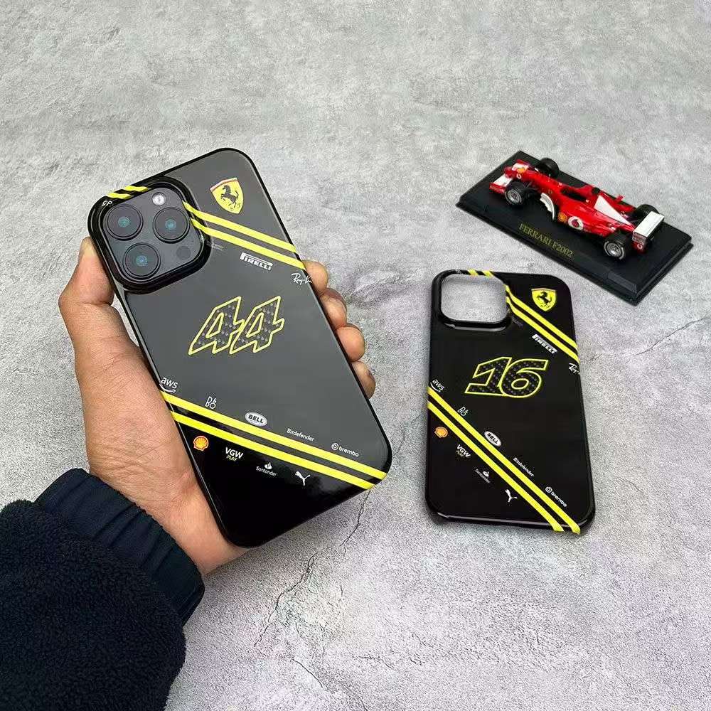 Phone Case For iPhone 16 15 13 14 12 Pro Max Mini 8 XR XS 16 Plus 15Pro MAX Phone for Ferrari Hamilton 2025 Leclerc CL16 Racing