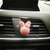 Car Fragrance Air Freshener Holder Bunny Bowknot Shape Shiny Rhinestone Vent Clip Auto Outlet Perfume for