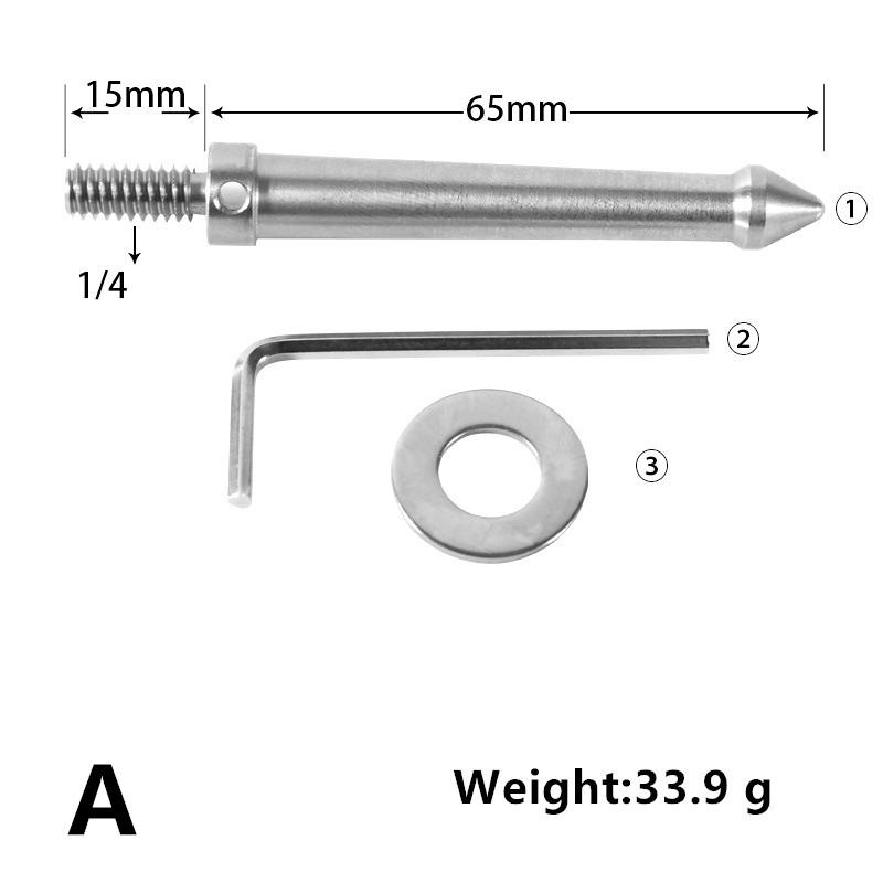 

Ножка штатива 3/8 1/4 дюйма Винт M8 Нержавеющая сталь Запасная часть Шипы монопода Крепление Гвоздь 80/120 мм длиной С ключом Прокладка