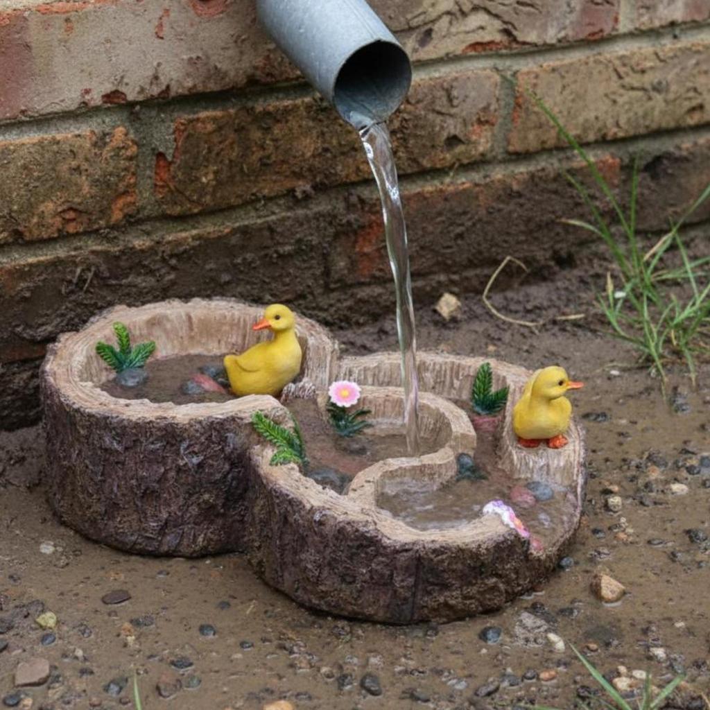 Outdoor Duck Garden Statue Animal Sculpture Resin Ornament Decorations for Courtyard