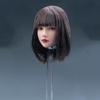 Fremego 1/6 Scale Female Head Sculpt Short Hair Beauty Girl Head Carving for Action Figure Body Collection 12-inch