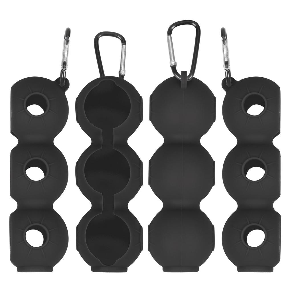 Portable 3-Ball Silicone Golf Case Golf Ball Protector