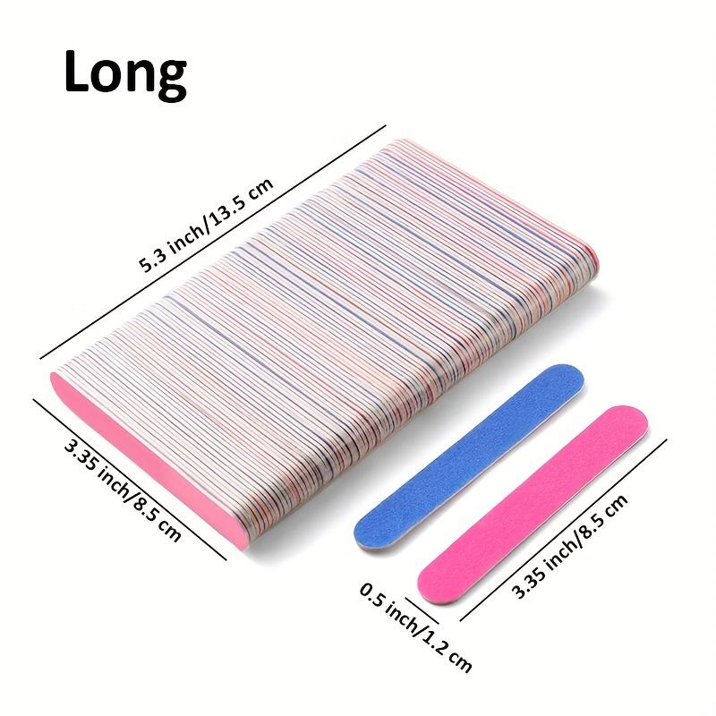 100pcs Double Side Nail Files Mini Wood Sanding Buffer Block Set For Gel Polish Manicure Pedicure Salon Nail Art Tools