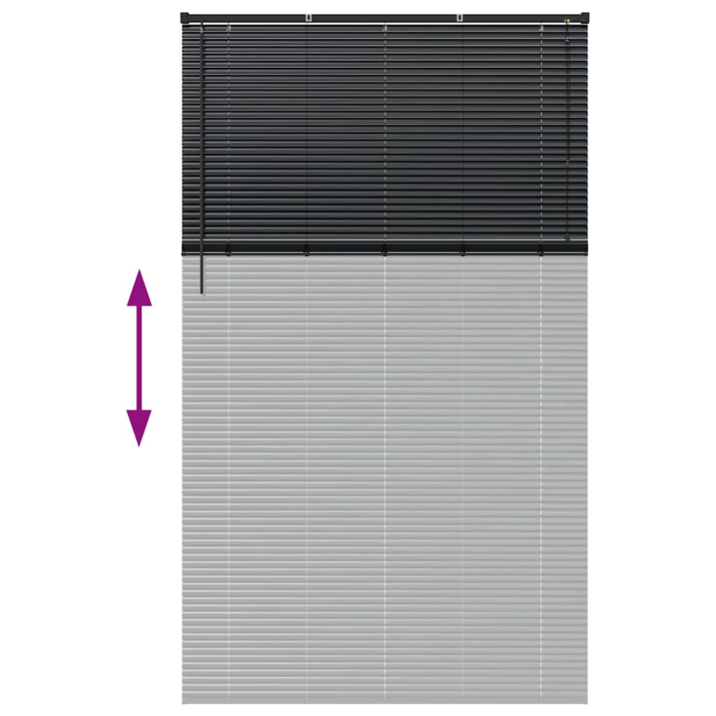 Black Venetian Blinds 220 x 135 cm Aluminium