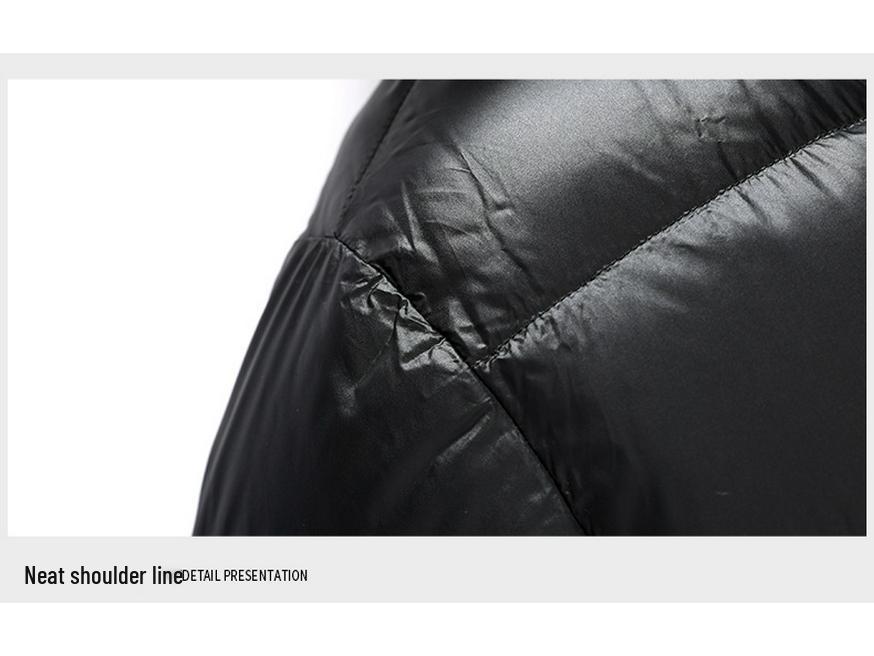 Black Gold Graphene Goose Down Jacket - Autumn/Winter Hooded Casual Fashion Outerwear