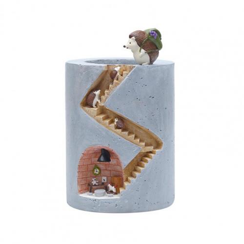 

Творческий цветочный горшок из смолы в виде животного, многоцелевой цветочный горшок для суккулентов, кукла-ежик, ручная работа, домашний настольный цветочный горшок для подарков