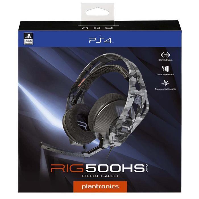 Casque - PLANTRONICS - RIG 500HS CAMO - Pleine Taille - Isolation Acoustique - Gris