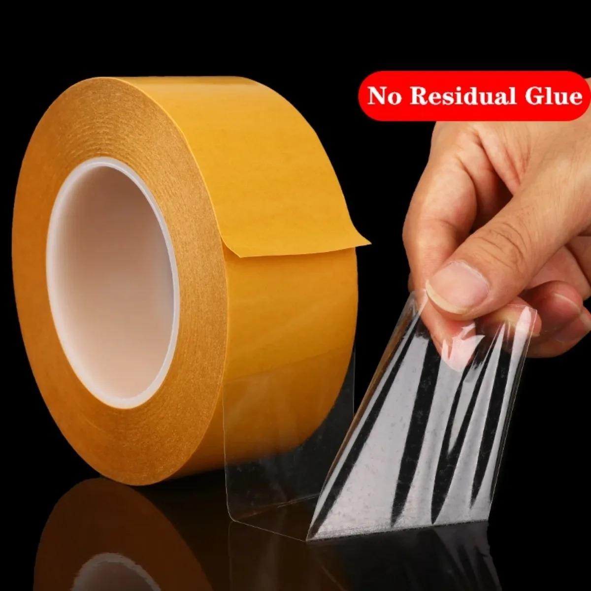 

50M PET Double Sided Tape Super Sticky Heat Resistant Transparent Strong Adhesive Tape for Crafts Home Improvement Stickers 5mm&50m&0.05mm