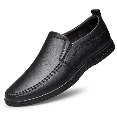 Spring and Autumn British Men Leather Shoes Flat Casual Loafers Youth All-match Lazy Shoes Best Men Shoes