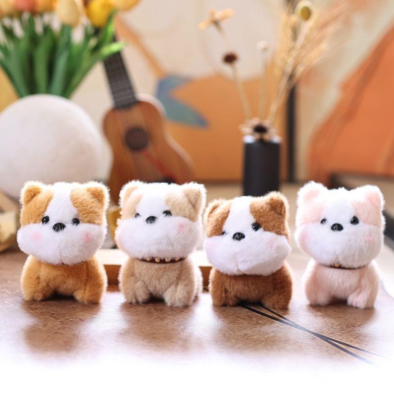 Puppy Toy Cute Keychain Animal Plush Super Soft Backpack Pendant Teens For