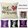 Brand S-Save the Queen Pillow Case Plush Fabric Soft Double Sided Print Home Sofa High Quality Cushion Cover Throw