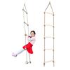 Children Climbing Rope Ladder Wooden Material Kids Swing Indoor Outdoor Game Toy Playground Backyard Fitness Games Entertainment