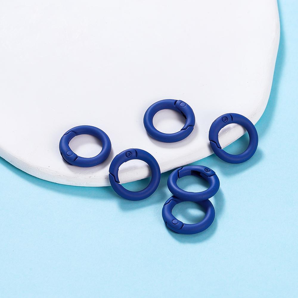 5Pcs/Lot Colorful Metal O Ring Spring Clasp Openable Round Carabiner Keychain Clips Hook Dog Chain DIY Jewelry Buckle Connector