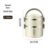 Large Capacity Double-Layer Stainless Steel Insulated Portable Lunch Box for Office Workers & Students.
