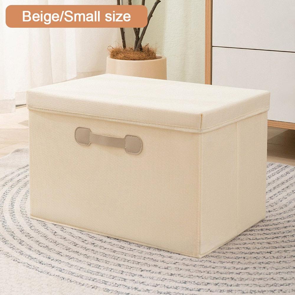 Cotton Linen Fabric Foldable Bins Folding Toys Organizer New Storage Basket