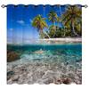 High-Density Blackout Curtains Beach Curtains Seaside Vacation Series 9 Digital Printing Blackout Curtains