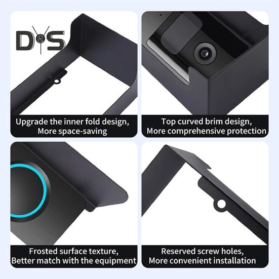 Weatherproof Ring Doorbell Cover Metal Ring Doorbell Cover Plate Waterproof Sun Protection Simple Installation Doorbell Cover