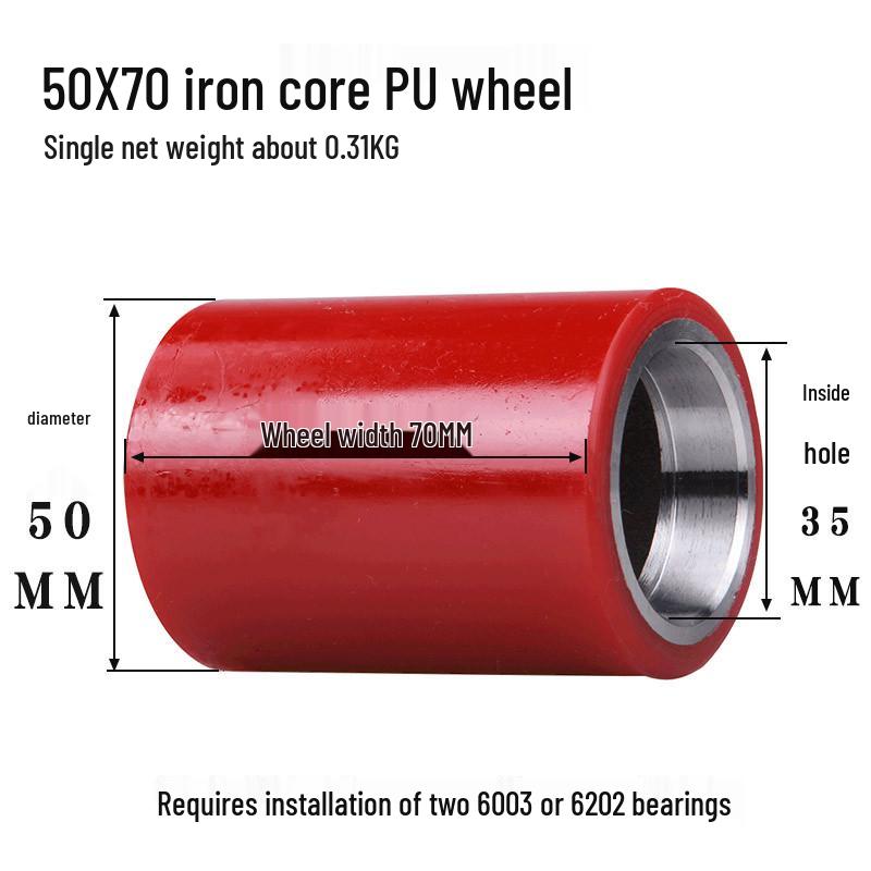 Transpalet Hidraulic Roți Nailon și Miez de Fier Accesorii Stivuitor PU