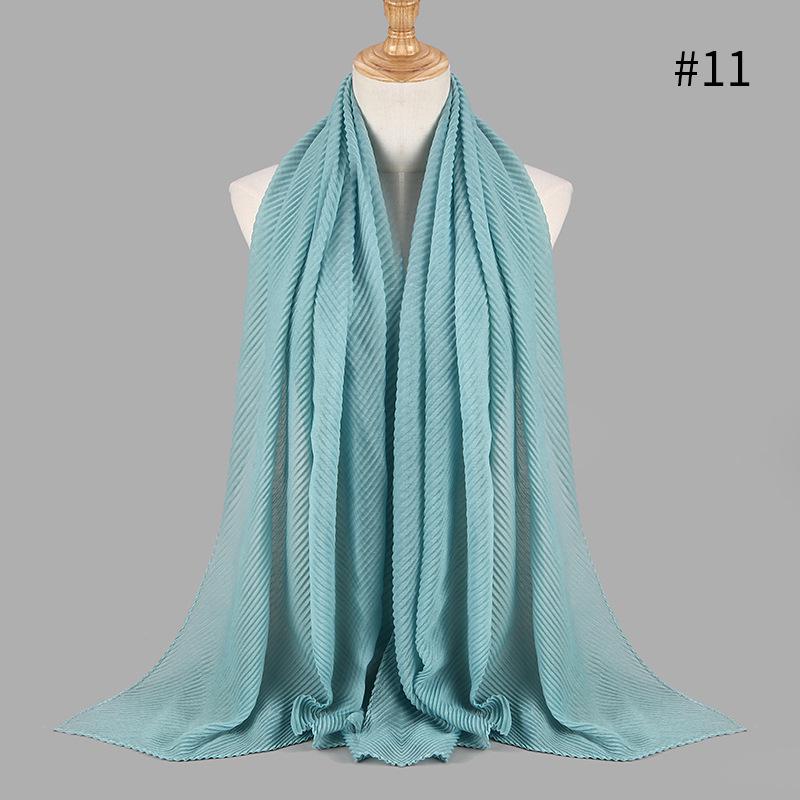 Flocked Bubble Cotton Scarf Hijabs For Muslim Women Soild Color Breathable Islamic Headscarf Arab Head Scarves