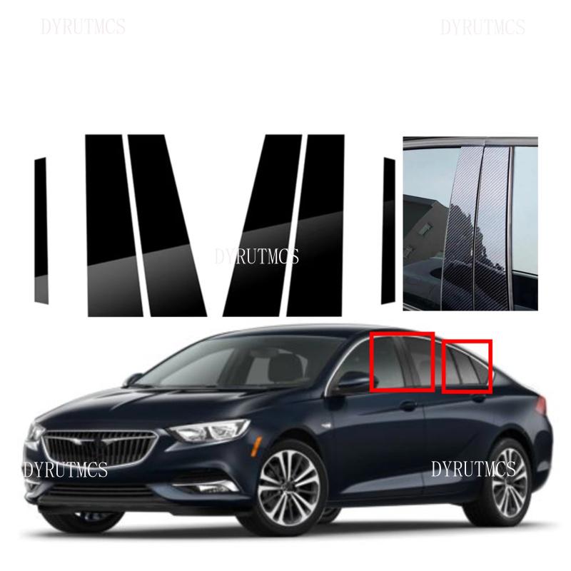 Glossy Black Sliver Carbon Car Pillar Posts Fit For Opel Insignia B / MkII (Z18) 2018 2019 2020 Door Trim Window Cover Decor