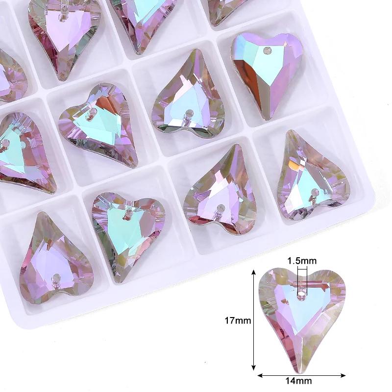 Charming Crystal Pendant Multi Shaped Rhinestone Pendant Crystal Jewelry Accessories Crafts Stone for Earrings Bracelet Making