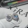 Orecchini Hip Hop Miami 5,0 mm 6,5 mm 8,0 mm Argento 925 Passano il Test Con Certificato GRA Orecchini in Moissanite D VVS1