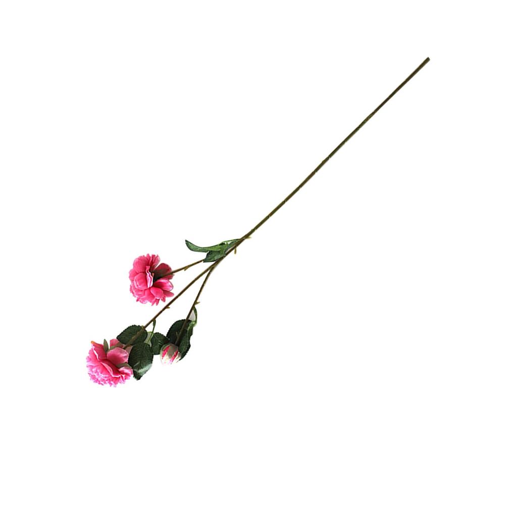 Simulated 3 Hded Peony Decoration Rlistic Artificial Peony Branch for Wedding