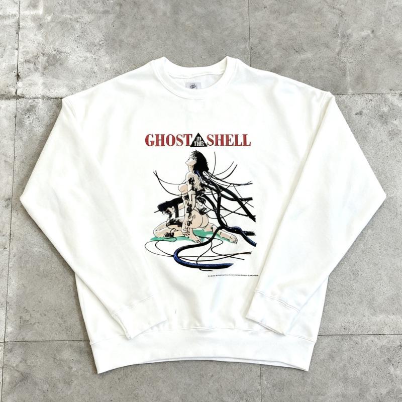 SAINT Retro Distressed Fleece Pullover Sweatshirt