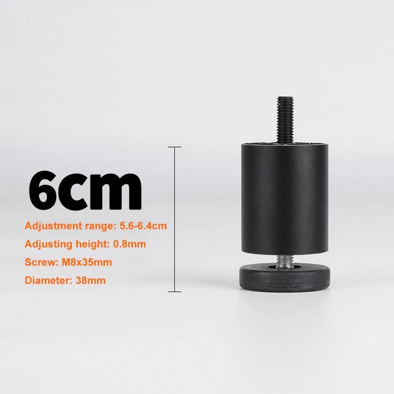 4 Stück verstellbare Möbelfüße M8 Aluminiumlegierung Tischbeine für TV-Schrank, Kleiderschrank, erhöhte Kühl-, Waschmaschinenfüße