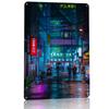 Akihabara By Night Personalized D Textured Metal Poster Wall Art Vintage Tin Signs for Bar Accessories Home Decor Ornaments