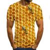 Funny Bee Series Print T Shirts Men's Women Casual O-Neck Short Sleeve T-shirt Oversized Streetwear Tees Tops Kids Clothing