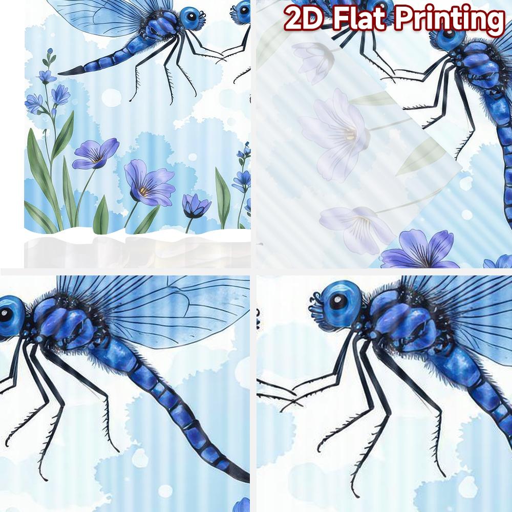 2D flat Photography Backdrop Background cloth Dragonflies and Flowers 100% Polyester Party & Holiday Decor Perfect for Photo