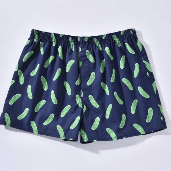 Men Elastic Waistband Thin Men Panties Coconut Tree Print Loose Shorts Briefs Breathable