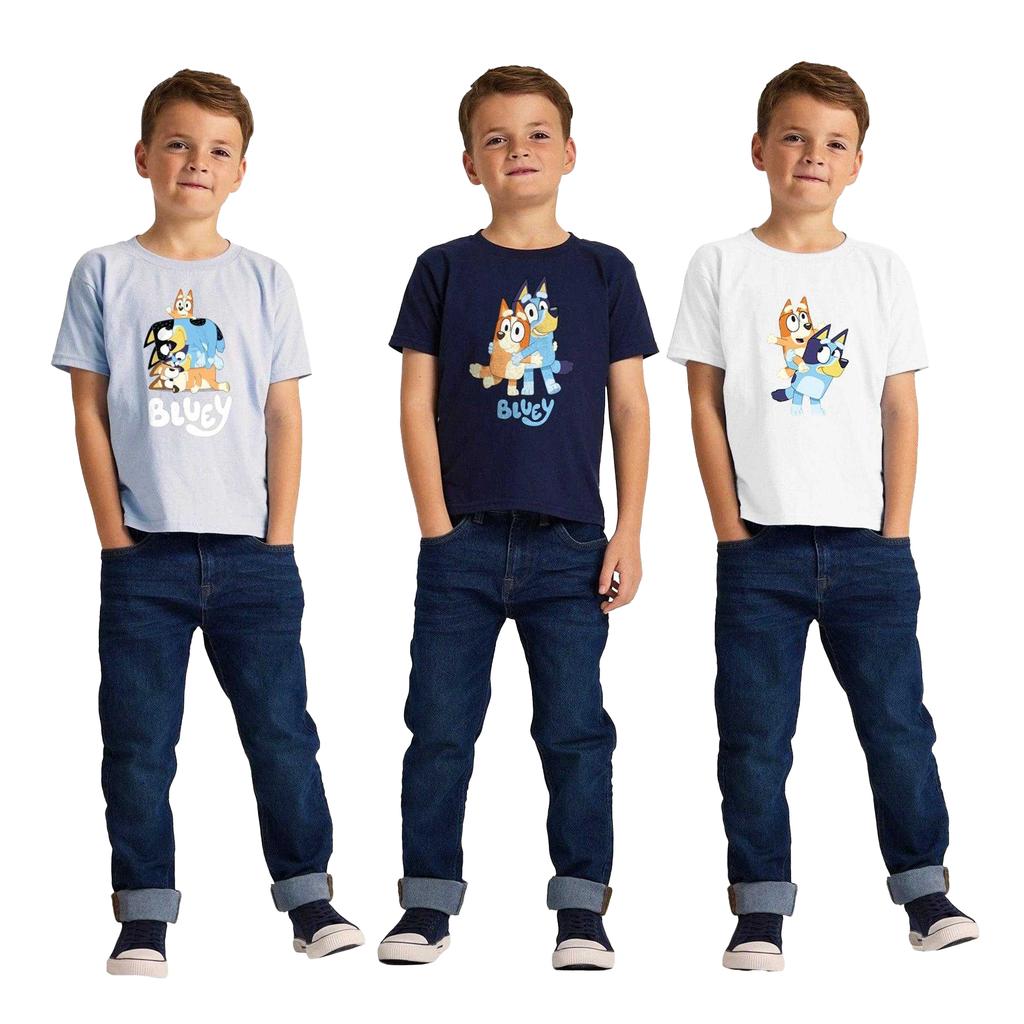 Bluey Childrens/Kids Bluey & Bingo T-Shirt (Pack of 3)