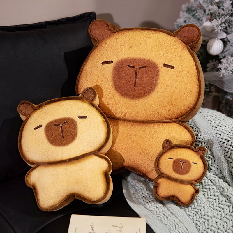 Cartoon Cute Toast Capybara Doll Kapibala Plush Toy Bread Biscuit Doll Children's Gift Doll