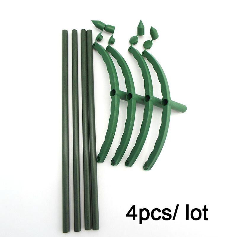 4Pcs Plastic Plant Support Pile Orchid Stand Holder For Flowers Semicircle Greenhouses Fixing Rod Holder Bonsai