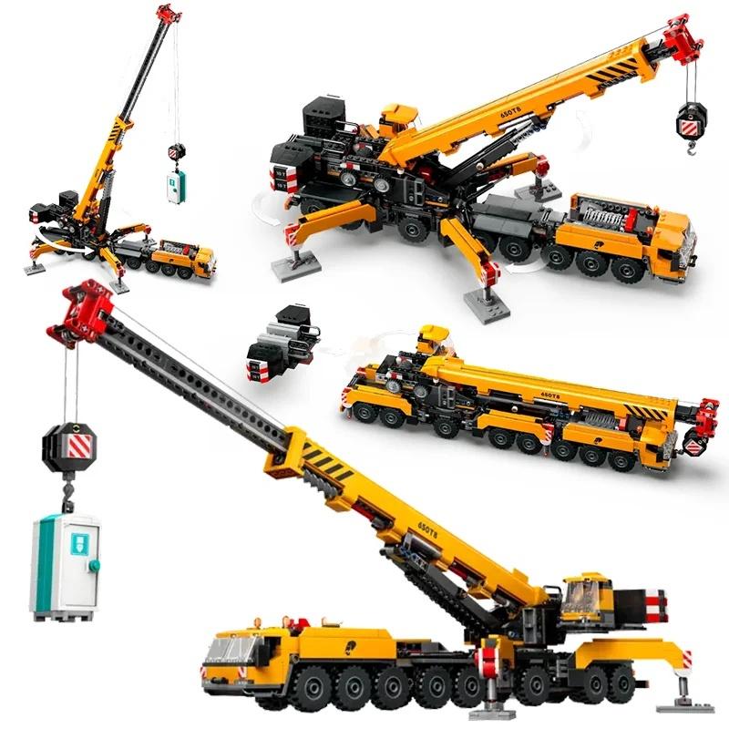 Compatible Sets City Series Building Blocks 60409 Yellow Mobile Construction Crane Excavator Car Children's Toys Assembling Gift
